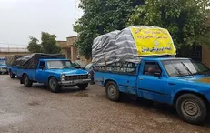 ۷ دستگاه نیسان باری مایحتاج سیل زدگان به شوش ارسال شده است