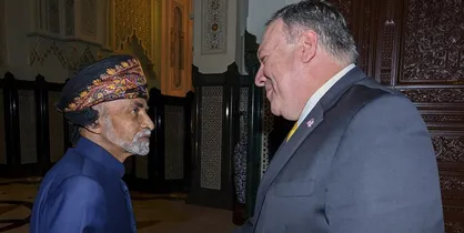 دیدار پامپئو با پادشاه عمان