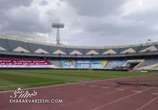 رونمایی از طرح موزاییکی استقلال و پرسپولیس در ورزشگاه آزادی + عکس