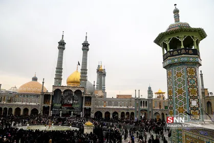 مراسم عزاداری خادمین حرم حضرت معصومه(س) در سالروز وفات آن حضرت