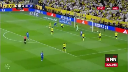 گل آفساید الهلال به النصر با ضربه سر کریم بنزما