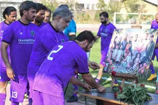 مسابقه پیشکسوتان فوتبال و ستارگان هنر در گرامیداشت شهدای کودک و نوجوان البرز برگزار شد