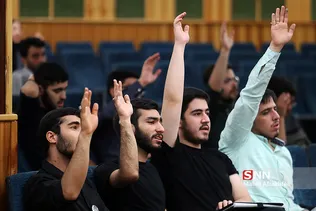 مراسم بدرقه زائران اربعین دانشگاه آزاد تهران جنوب