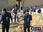 فعالیت جهادگران قرارگاه جهادی دانشگاه آزاد خوزستان در منطقه سیل زده شادگان