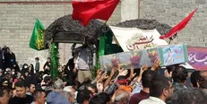 پیکر شهید مدافع حرم فاطمیون «امید اکبری» در تهران تشییع شد