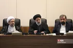 محسن رضایی ، حجت الاسلام رئیسی و آیت الله آملی در جلسه مجمع تشخیص مصلحت نظام