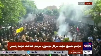 نوای حیدر حیدر در مراسم تشییع پیکر شهید سردار موسوی