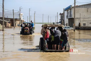 روستای آق قلا در چهارمین روز جاری شدن سیل