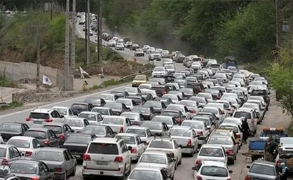 ترافیک سنگین در محور&zwnj;های شمالی کشور/بارش برف و باران در برخی استان&zwnj;ها