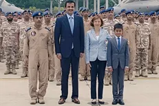 دیدار امیر قطر با وزیر دفاع فرانسه