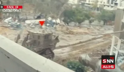 انهدام بولدوزر ارتش اشغالگر در غزه + فیلم