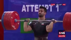 ملی پوش ایرانی در مسابقات وزنه برداری 95 کیلوگرم ناگویا طلایی شد