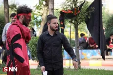 نمایش خیابانی «اینجا کربلاست» در دانشگاه آزاد رشت اجرا شد+ عکس