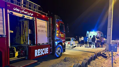 نجات مرد سقوط&zwnj;کرده از ارتفاع در کوهستان پارک پنجه&zwnj;علی بندرعباس
