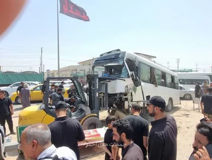 تصادف مینی&zwnj;بوس حامل زائران ایرانی در محور نجف به کربلا / ۱۶ نفر مصدوم شدند