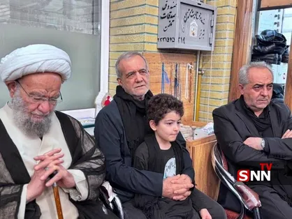 حضور پزشکیان در جمع عزاداران عاشورای حسینی در تبریز + فیلم
