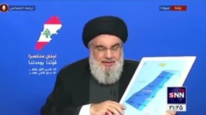 توضیحات سیدحسن نصرالله درباره بلوک&zwnj;های ۱۰ گانه آب&zwnj;های منطقه&zwnj;ای لبنان