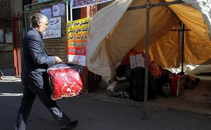 مدافعان حرم برای امدادرسانی در مناطق زلزله&zwnj;زده کرمانشاه حضور یافتند