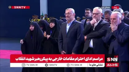 ادای احترام خانواده شهید سیدحسن نصرالله به پیکر قائد شهید امت اسلامی