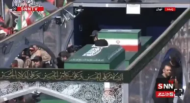ببینید| نمایی متفاوت از کاروان حامل پیکر مطهر رهبر شهید