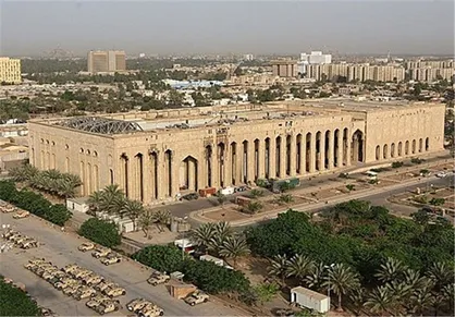 ورود کاروانی از تجهیزات نظامی به سفارت آمریکا در بغداد