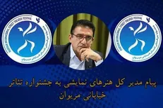 پیام قادر آشنا به جشنواره تئاتر خیابانی مریوان