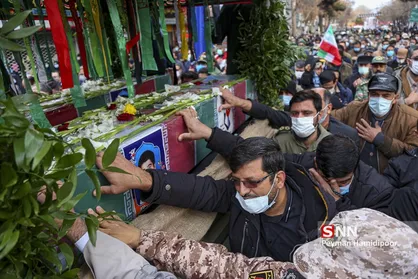تشییع پیکر دو شهید مفقود الاثر در بجنورد
