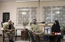 دیدار فرمانده قرارگاه مرکزی خاتم‌الانبیا با خانواده شهیدان نصیرزاده و دره باغی
