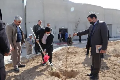 کاشت ۳۰۰ نهال مثمر به نیت ۳۰۰ شهید مدافع سلامت در دانشگاه علوم پزشکی خراسان شمالی