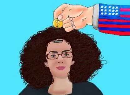 کاریکاتور/ دختر وطن فروش خیابان انقلاب