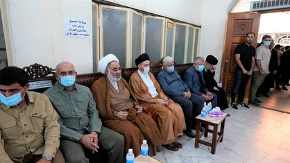 حضور عمار حکیم در مراسم تشییع شهدای حمله هوایی آمریکا