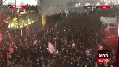 پخش صدای سلام رهبر شهید انقلاب به امام حسین(ع)  در حرم اباعبدالله (ع)