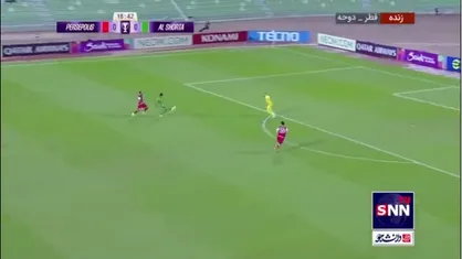 گل اول الشرطه به پرسپولیس روی اشتباه کنعانی زادگان و گندوز