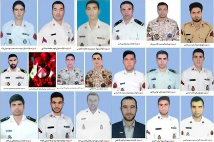 مراسم استقبال از شهدای سانحه شناور کنارک در تهران برگزار شد