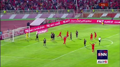 گل اول تراکتور به پرسپولیس توسط شجاع خلیل زاده