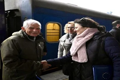 &laquo;جوزف بورل&raquo; برای دل&zwnj;گرمی&zwnj;دادن به مقامات اوکراین، وارد کی&zwnj;یف شد