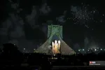 نور افشانی در شب سالگرد پیروزی انقلاب اسلامی