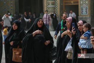 عزاداری و عرض تسلیت عاشقان امام باقر علیه السلام در حرم بانوی کرامت