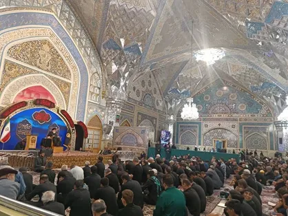 آیین &laquo;مقتل خوانی&raquo; واقعه عاشورا در حرم مطهر رضوی