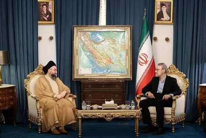 دیدار سید عمار حکیم با لاریجانی