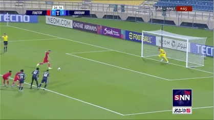هتریک چیکالشی / گل سوم تراکتور به روشن تاجیکستان از روی نقطه پنالتی