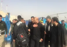 حضور قالیباف در راهپیمایی اربعین و دیدار با جانبازان +عکس