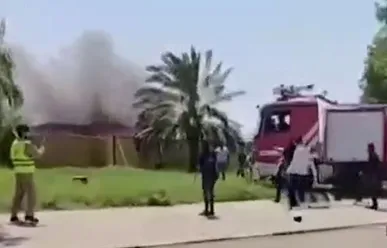 آتش‌سوزی در فرودگاه بین‌المللی بصره