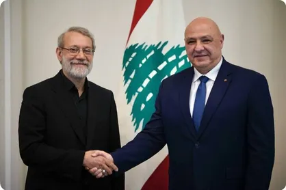لاریجانی با رئیس&zwnj;جمهور لبنان دیدار کرد