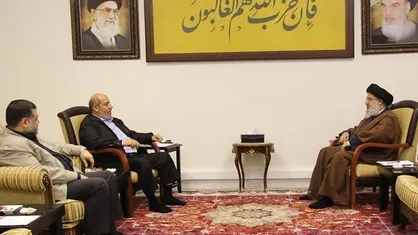 دیدار و رایزنی رهبران حماس با سید حسن نصرالله درباره تحولات غزه