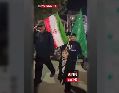 میدان‌داری دختربچه آبادانی به زبان عربی در تجمات حماسی شبانه + فیلم