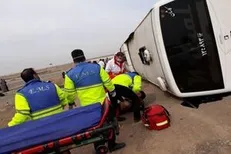واژگونی اتوبوس در محور دامغان - شاهرود/ 
۳۳ تن مصدوم شدند