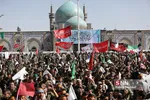  رزمایش سراسری اقتدار عاشورایی بسیج سپاهیان محمد(ص) در حرم مطهر رضوی
