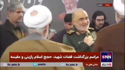 حضور سرلشکر سلامی در مراسم بزرگداشت قضات شهید، حجج اسلام رازینی و مقیسه