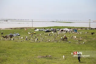 روستای آق قلا در چهارمین روز جاری شدن سیل